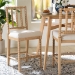 bali & pari Deya Bobbin Counter Stool - Sculptural Wood Kitchen Seating with Upholstered Seat and Spindle Back, Natural Brown - BSODeya-Natural Wooden-CS