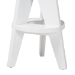 bali & pari Roy Wood Counter Stool - Sculptural Backless Accent Stool with Geometric Base and Integrated Footrest, White - BSORoy-White Wooden-CS