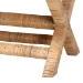 bali & pari Christy Natural Rattan Ottoman - Hand Wrapped Wicker Accent Stool with Cushioned Seat and Crisscross Frame - BSOChristy-Light Honey Rattan-Ottoman