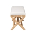 bali & pari Christy Natural Rattan Bench - Hand Wrapped Wicker Accent Seating with Upholstered Cushion and Crisscross Frame - BSOChristy-Light Honey Rattan-Bench
