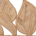bali & pari Lifen Natural Rattan Standalone Headboard - Handcrafted Panel Headboard with Leaf Motif, King - BSOLifen-Natural Rattan-HB-King