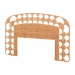 bali & pari Felician Natural Rattan Standalone Headboard - Handwoven Wicker Panel Headboard with Scalloped Fan Motif, King