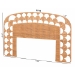 bali & pari Felician Natural Rattan Standalone Headboard - Handwoven Wicker Panel Headboard with Scalloped Fan Motif, King - BSOWS270-Honey Ada-Rattan-HB-King