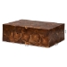bali & pari Eldora Teak Wood Coffee Table - Handcrafted Live-Edge Accent Table, Low Profile Design for Living Room - BSO12738-Teak-Rec-Boxed-CT