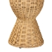 bali & pari Hisao Natural Rattan Checkered Console Table with Sculptural Base - BSOHisao-Natural Rattan-Console Table