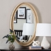 bali & pari Lailan Woven Grasscloth Mirror, Oval, Beige - BSOM449-S512-Beige-Wall Mirror