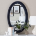 bali & pari Lailan Woven Grasscloth Mirror, Oval, Navy Blue - BSOM449-S439-Navy Blue-Wall Mirror