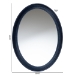 bali & pari Lailan Woven Grasscloth Mirror, Oval, Navy Blue - BSOM449-S439-Navy Blue-Wall Mirror