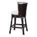 bali & pari Alsip Espresso Rattan Counter Stool with Swivel Seat - BSOAlsip-Coffee Bean Rattan-White Cushion-CS