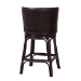bali & pari Alsip Espresso Rattan Counter Stool with Swivel Seat - BSOAlsip-Coffee Bean Rattan-White Cushion-CS