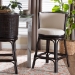 bali & pari Alsip Espresso Rattan Counter Stool with Swivel Seat - BSOAlsip-Coffee Bean Rattan-White Cushion-CS