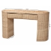 bali & pari Mimi Natural Rattan Checkered Console Table with Drawer - BSOMimi-Natural Wicker-Console Table
