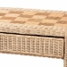 bali & pari Mimi Natural Rattan Checkered Console Table with Drawer - BSOMimi-Natural Wicker-Console Table