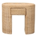 bali & pari Mimi Natural Rattan Checkered End Table with Drawer - BSOMimi-Natural Wicker-ET