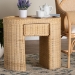bali & pari Mimi Natural Rattan Checkered End Table with Drawer - BSOMimi-Natural Wicker-ET