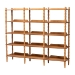 Baxton Studio Lucera Bobbin 5-Tier Display Shelf, Oak Brown