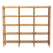 Baxton Studio Lucera Bobbin 5-Tier Display Shelf, Oak Brown - BSOMG9011-5-NT Oak-Shelf