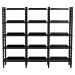 Baxton Studio Lucera Bobbin 5-Tier Display Shelf, Black - BSOMG9011-5-Black-Shelf
