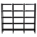 Baxton Studio Lucera Bobbin 5-Tier Display Shelf, Black - BSOMG9011-5-Black-Shelf