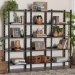 Baxton Studio Lucera Bobbin 5-Tier Display Shelf, Black - BSOMG9011-5-Black-Shelf