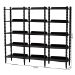 Baxton Studio Lucera Bobbin 5-Tier Display Shelf, Black - BSOMG9011-5-Black-Shelf