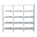 Baxton Studio Lucera Bobbin 5-Tier Display Shelf, White - BSOMG9011-5-White-Shelf