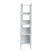 Baxton Studio Lucera Bobbin 5-Tier Display Shelf, White - BSOMG9011-5-White-Shelf