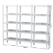 Baxton Studio Lucera Bobbin 5-Tier Display Shelf, White - BSOMG9011-5-White-Shelf
