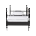 Baxton Studio Gaetano Wood Daybed with Turned Spindle Post, Black, Twin - BSOMG0262-1-Black-Daybed-Twin