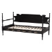 Baxton Studio Gaetano Wood Daybed with Turned Spindle Post, Black, Twin - BSOMG0262-1-Black-Daybed-Twin