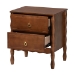 Baxton Studio Seamus 2-Drawer Nightstand with Carved Bobbin Frame - BSOMG9028-Walnut-2DW-NS