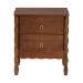 Baxton Studio Seamus 2-Drawer Nightstand with Carved Bobbin Frame - BSOMG9028-Walnut-2DW-NS