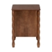 Baxton Studio Seamus 2-Drawer Nightstand with Carved Bobbin Frame - BSOMG9028-Walnut-2DW-NS