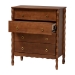 Baxton Studio Seamus 4-Drawer Chest with Carved Bobbin Frame - BSOMG9028-Walnut-4DW-Chest
