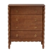 Baxton Studio Seamus 4-Drawer Chest with Carved Bobbin Frame - BSOMG9028-Walnut-4DW-Chest