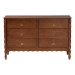 Baxton Studio Seamus 6-Drawer Dresser with Carved Bobbin Frame - BSOMG9028-Walnut-6DW-Dresser