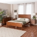 Baxton Studio Seamus 4-Piece Bedroom Set with 2 Nightstands, Queen - BSOEfua-Walnut-Queen 4PC Bedroom Set