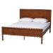 Baxton Studio Seamus 4-Piece Bedroom Set with 1 Nightstand, Queen - BSOMG0264-Walnut-Queen 4PC Bedroom Set