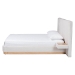 Baxton Studio Jacinta Platform Bed with Floating Nightstands, Queen - BSOSP1128-B-CFF0040-Beige/Oak-Queen