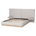 Baxton Studio Jacinta Platform Bed with Floating Nightstands, Queen - BSOSP1128-B-CFF0040-Beige/Oak-Queen