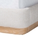 Baxton Studio Jacinta Platform Bed with Floating Nightstands, Queen - BSOSP1128-B-CFF0040-Beige/Oak-Queen