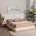 Baxton Studio Jacinta Platform Bed with Floating Nightstands, Queen - BSOSP1128-B-CFF0040-Beige/Oak-Queen