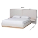 Baxton Studio Jacinta Platform Bed with Floating Nightstands, Queen - BSOSP1128-B-CFF0040-Beige/Oak-Queen