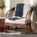 bali & pari Stan Natural Rattan Lounge Chair - BSOStan-Light Brown Rattan-Cushion-AC