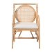 bali & pari Matt Natural Rattan Armchair with Upholstered Seat - BSOMatt-Natural Rattan-Cushion-AC