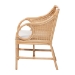 bali & pari Matt Natural Rattan Armchair with Upholstered Seat - BSOMatt-Natural Rattan-Cushion-AC