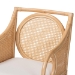 bali & pari Matt Natural Rattan Armchair with Upholstered Seat - BSOMatt-Natural Rattan-Cushion-AC