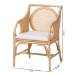 bali & pari Matt Natural Rattan Armchair with Upholstered Seat - BSOMatt-Natural Rattan-Cushion-AC