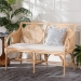 bali & pari Matt Natural Rattan Loveseat with Cane Backrest - BSOMatt-Natural Rattan-Cushion-LS