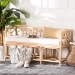 bali & pari Theo Natural Rattan Accent Bench with Removable Cushion - BSOTheo-Natural Rattan-Cushion-Bench
